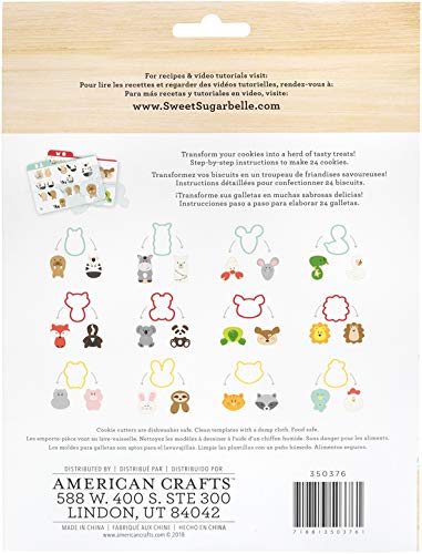American Crafts 350376 SB Cookie Cutter Set Animal Sh