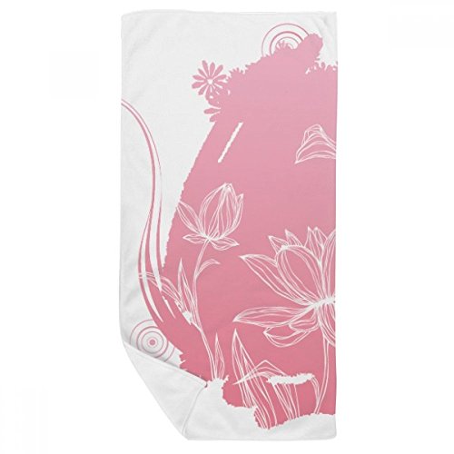Serviette de bain fleur de lotus 35x70cm multicolore douce pour le visage