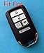 Qty(2) Black Fob Remote Key Case Cover Jacket Holder Protector Fit for 2015 2016 2017 2018 2019 Civic Accord Pilot CR-V A2C81642600