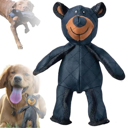 SWZEC Heavy Chewer Dog Toy - Durable Plush Quacking Sound Dog Toy with Dental Health Benefits (Blue,1pcs)