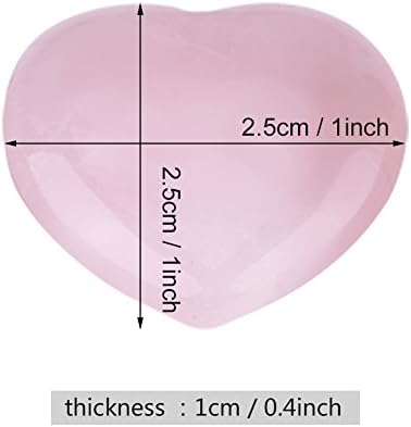 4pcs Healing Crystal Rose Quartz Carved Heart-Shaped Pink Stone Reiki Balancing Semi-Precious Gemstone Decor