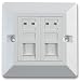 Produktbild Pro Signal UT-8802 2-Port Cat6 RJ45 Buchse Faceplate