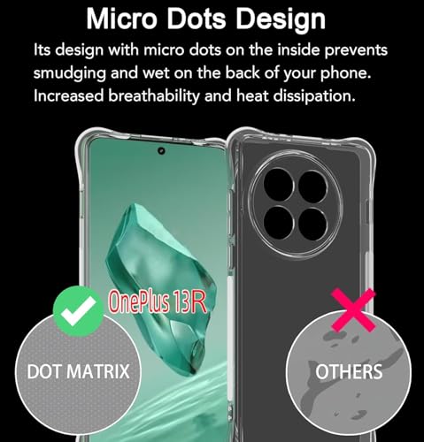 Image of REALCASE Silicone Oneplus 13R 5G Back Cover Case, Scratch Resistant Protective Crystal Clear Transparent Shock Proof Bumper Back Cover Case for Oneplus 13R 5G
