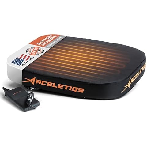 ACELETIQS Portable Heating Pad Stadium Seat Cushion for Bleachers | USB Battery Pack Included | Great for Office, Park, Boat, Stadium, Camping Cover