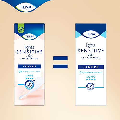 TENA Discreet Sensitive Long 20 - Protegeslip Delgado y Extra Largos - Compresas Finas para Incontinencia y Pérdidas de Orina Inesperadas - 120 Protectores Anatómicos Transpirables - imagen 3