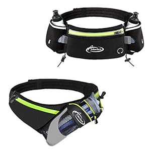 AiRunTech Hydration Running Belt with Bottles Zero Bounce Design for Running, Triathlon, Ironman, Marathon, 10K, 5K…