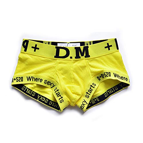D.M Men's Underwear Trunks Briefs Cotton Fashion Low Rise Comfortable Underpants