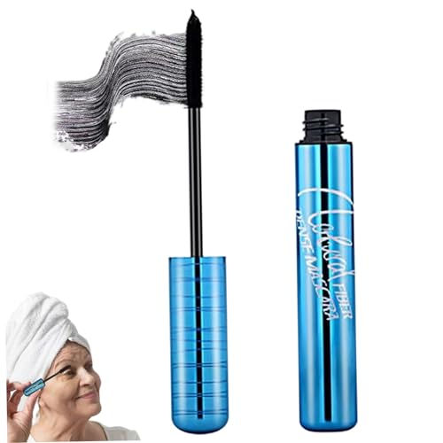 Máscara de pestañas para mujeres, hipoalergénica, resistente al agua, máscara natural voluminizadora para pestañas cortas y delgadas, resistente al agua