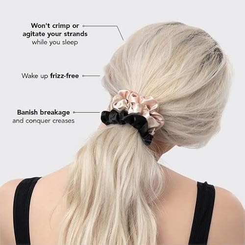 Kitsch Satin Hair Scrunchies For Women - Softer Than Silk Scrunchies For Hair | Satin Scrunchies For Girls & Stylish Satin Hair Ties For Women | Cute Satin Hair Scrunchie For Styling, 5 Pack (Assorted) #TOP2