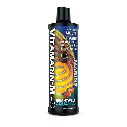 Brightwell Aquatics Vitamarin-M – Complete Vitamin Supplement for Marine Fish, Corals & Invertebrates – Supports Growth, Color & Immune Health – No Refrigeration, 500 ml