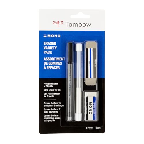 Image of Tombow 57319 Mono Eraser Variety Pack, 4-Pack