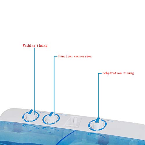 Wasmachine, 8 kg, grote capaciteit, dubbele barrel, kleine drainagemachine, draagbare zwaartekracht, voor thuis, in de… - Image 3