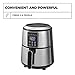 Crux 3QT Digital Air Fryer, Faster Pre-Heat, No-Oil Frying, Fast Healthy Evenly Cooked Meal Every Time, Dishwasher Safe Non Stick Pan and Crisping Tray for Easy Clean Up, Stainless Steel