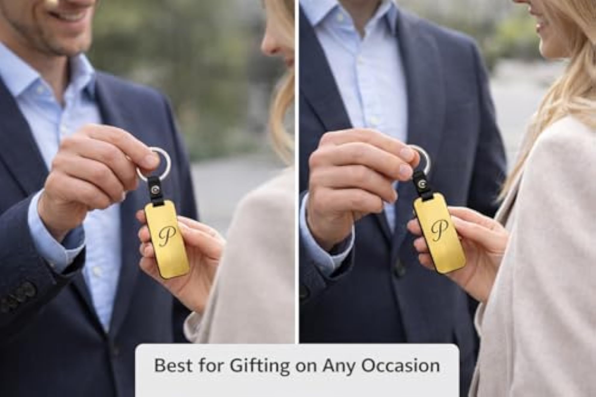 Alphabet Keychain - Personalized Initial Key Ring (D)