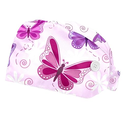 Chapeaux de travail violet papillon VERED ajustables pour femmes et hommes