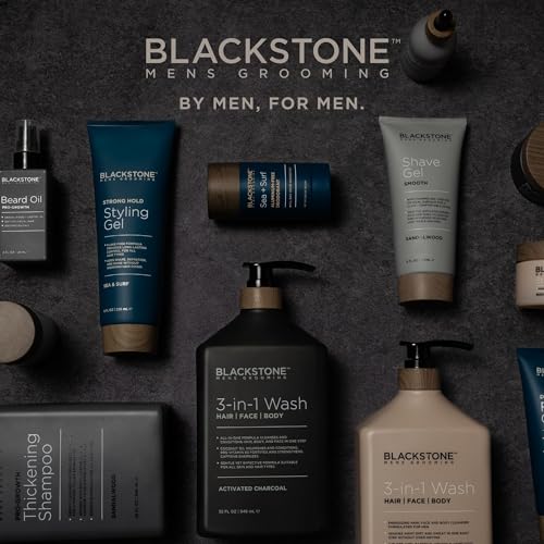 Image of Blackstone Men's Grooming Aluminum-Free Deodorant - All Day Odor Protection | Long Lasting Protection - Ocean Blue (2.82 oz)