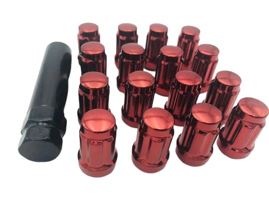 RAD UTV Parts Spline Drive Lug Nut Kit with Lug Nut Key 12mm x 1.25mm Thread Pitch (16 Pack) - for Kawasaki Teryx KRX 1000 2020-2023 (Black)