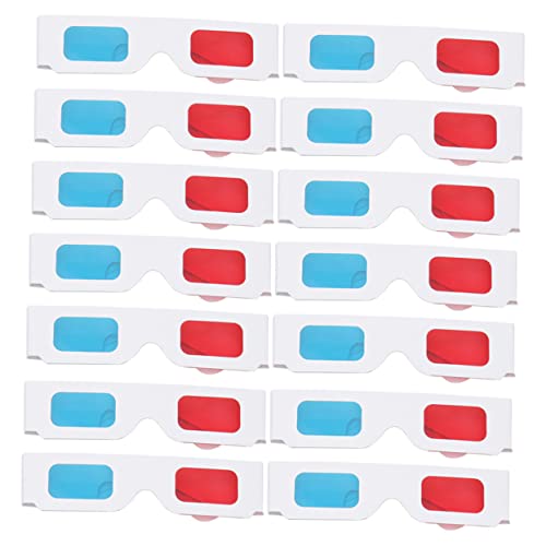 Vaguelly 50pezzi Occhiali Cartone Anaglifici Per Film e Giochi Per Ragazzo e Adulti