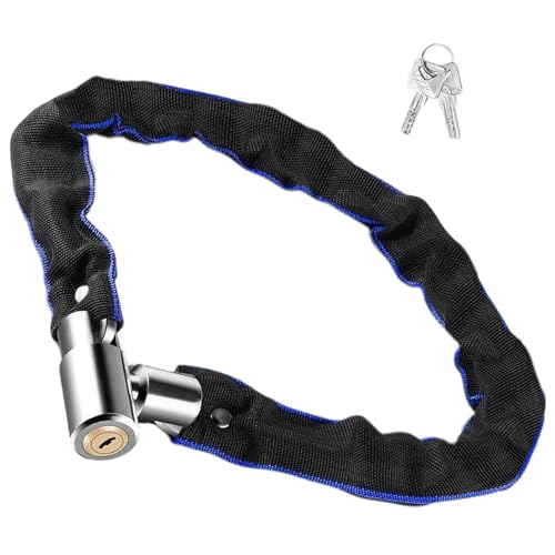 jiahesuw Road Bike Chain Lock Long AntiTheft Bicycles Chain Lock Bike Chain Lock with 2 Key for Motorcycle, Scooter, Fence