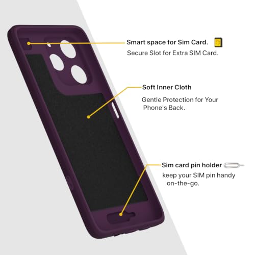 Image of Pikkme Back Cover for Realme P4 Lite 4G Soft Matte Silicone Mag-Safe Design (Mag-Safe Not Support) Camera Protection | Slim Fit Bumper Cover (Purple)