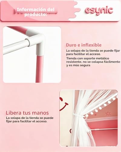 Tienda campaña infantil eSynic para exterior e interior con luces mágicas 6