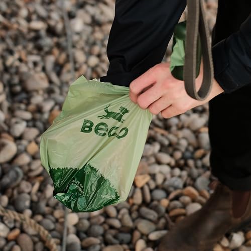 Beco Starke und große Kotbeutel – 270 lose verpackt mit Griffen zum Binden – Boxspender (Minze - 270 Kotbeutel)