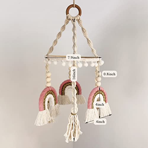 Baby Crib Mobile Macrame Rainbow Baby Mobile, Baby Crib Mobile For Girls, Neutral Nursery Mobile, Ceiling Mobile. Handmade Boho Rainbow Mobile Hanging, Nursery Decor, Baby Shower #TOP5