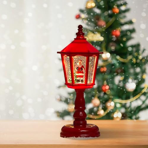 Bola de nieve con luces navideñas y funcionamiento a pilas para mesa 2