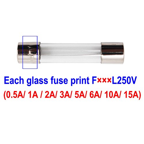 Gebildet 5Pcs 6X30Mm Agc Fuse Holder Inline Screw Type With 16 Awg Wire + 100Pcs 6X30Mm Fast-Blow Glass Fuses Quick Blow Car Glass Tube Fuses Assorted Kit (0.5A 1A 2A 3A 4A 5A 6A 8A 10A 15A) #TOP2