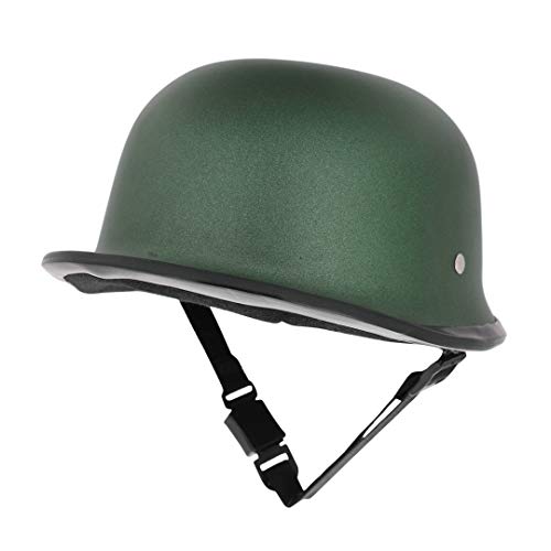Image of Sage Square German Multipurpose Half Helmet (Green Matte) (Non-Motorized)