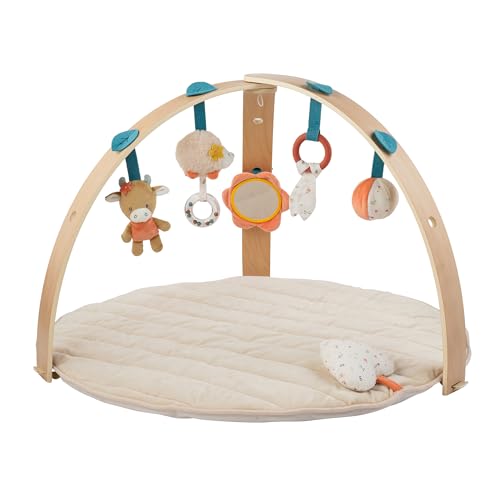 Nattou – Manta de actividades Nattou con arco madera colección Mila, Zöe & Lana.