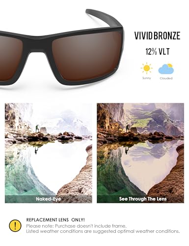 Image of BLAZERBUCK Anti-salt Polarized Replacement Lenses for Oakley Double Edge OO9380 Sunglass
