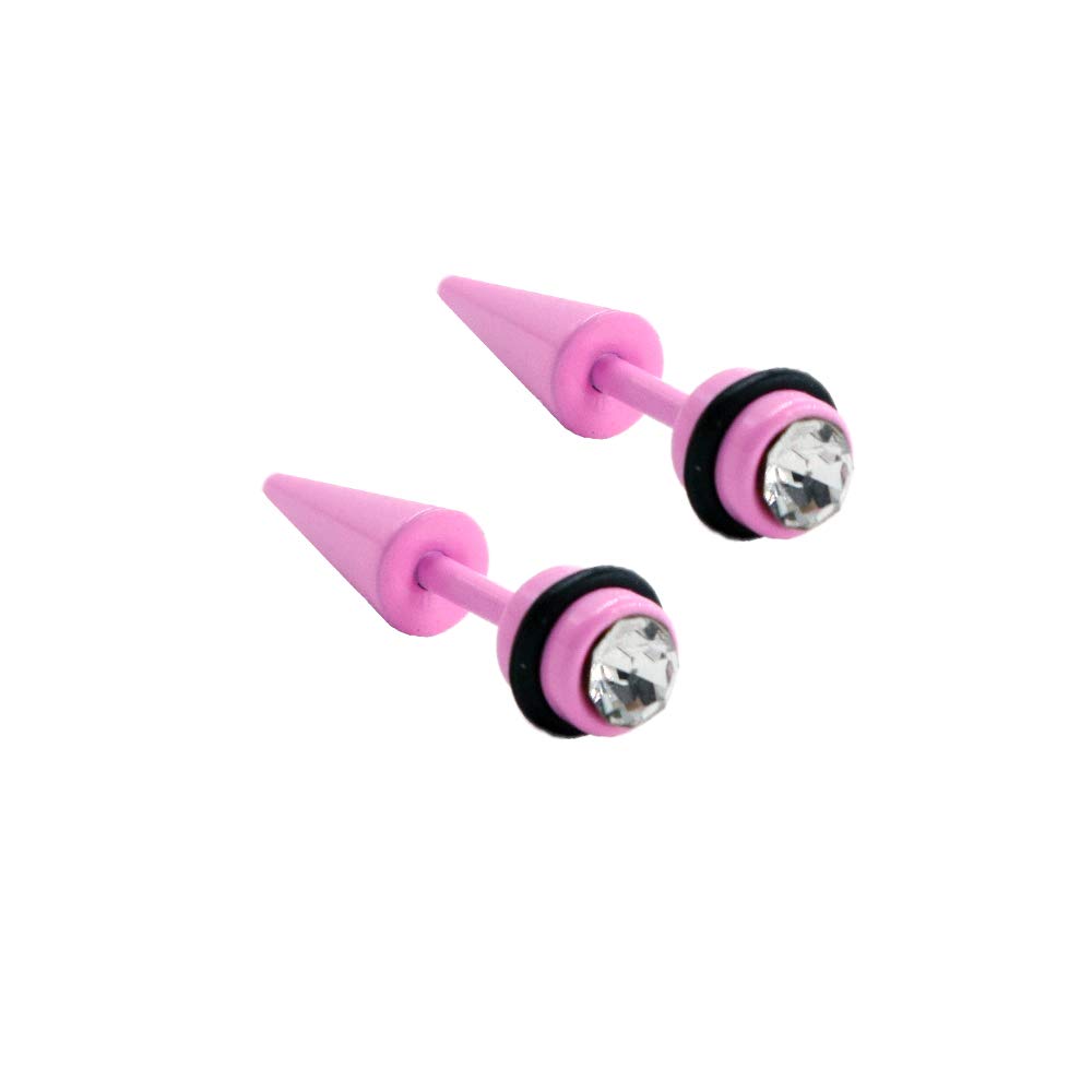 Spike Light Pink Colour Earring with Stud For Men | Women-image-42