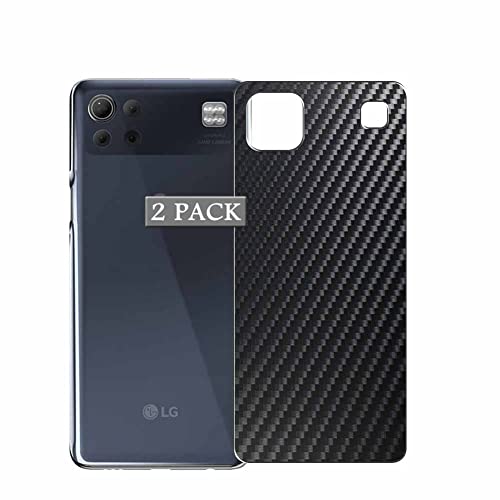 Vaxson 2-Pack Back Protector Film, compatible with LG K92 5G Black Sticker Skin [ Not Tempered Glass Screen Protectors ]