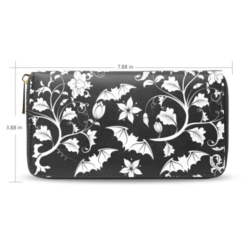 Womens Wallet PU Leather Long Purse Credit Card Clutch with Zipper Coin Purse3