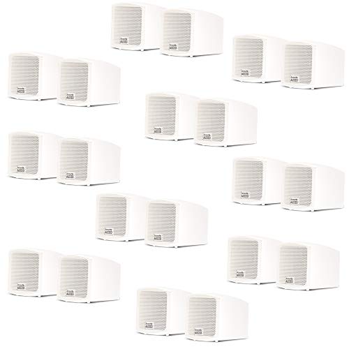 Acoustic Audio AA321W Mountable Indoor Speakers 4000 Watts White Bookshelf 10 Pair Pack AA321W-10Pr