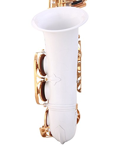 Image of Glory White Laquer E Flat Alto Saxophone with 11reeds,8 Pads cushions,case,carekit