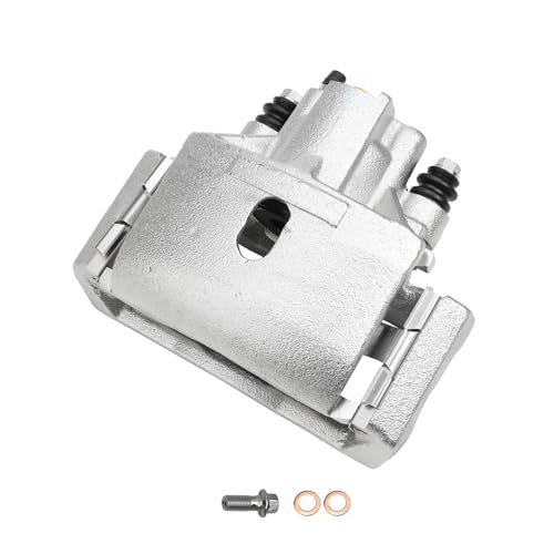 Image of Detroit Axle - Rear Left Brake Caliper for 2002-2018 Dodge Ram 1500 | 2004-2009 Durango, 2007-2009 Chrysler Aspen, 2019-2023 Ram 1500 Classic, Driver Side Disc Brake Caliper w /Bracket Replacement