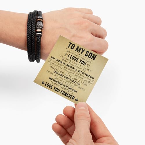 To My Son Bracelet - Birthday Gift For Son With Message Card and Box4