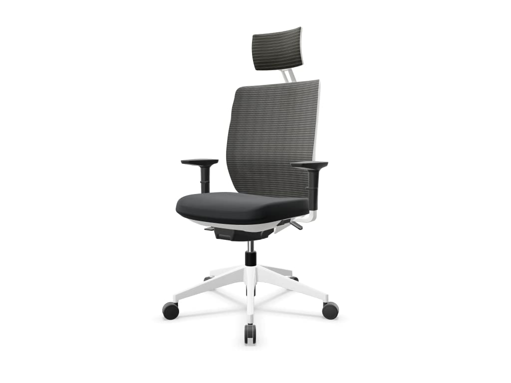 Silla de Escritorio ergónomica Actiu Trim | White and Black Silla de Oficina Profesional