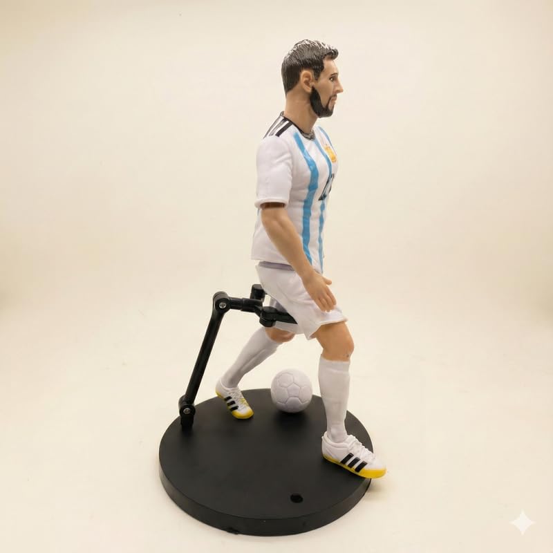 Image of No.10 Football Star Action Figure 16 CM Static Collectible Toy with Stand and Ball Sports Player Figurine Showpiece for Kids Adults Desk Shelf Decor Gift for Football Fans