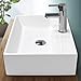 Produktbild ECD Germany Waschbecken Waschtisch - 515x360x130 mm - aus Keramik - Eckig - Weiß - Aufsatzbecken Aufsatzwaschbecken Waschschale Handwaschbecken Aufsatzwaschtisch Spülbecken Wasserfall Waschchlüssel