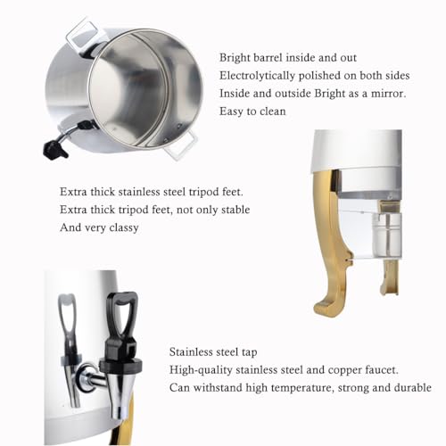 Distributore di acqua calda – Bollitore in acciaio inox per ufficio ed eventi – ideale per bevande, tè e caffè