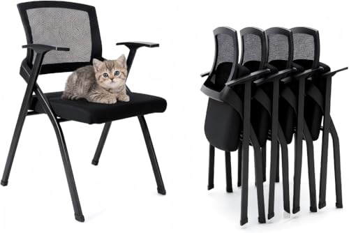 Image of 24Pack Foldable Office Chair with Mesh Back,Stackable Conference Room Chair,Office Folding Chair,Conference Room Chair, Office Guest & Reception & Meeting Chair