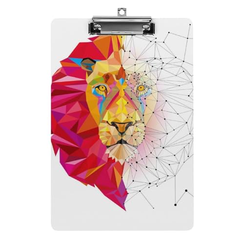 Lion géométrique presse-papiers A4 idéal pour vos réunions et notes nomades