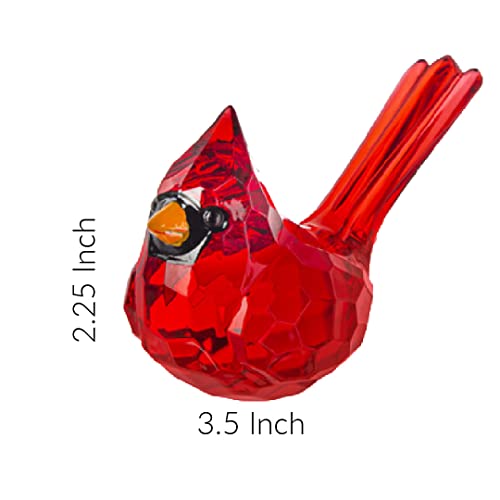 Mms Gifts Memorial Cardinal Ornament Gift Red Bird Hanging Crystal Window Decor, Sign Of A Visitor From Heaven Plus Suction Cup (1),3.5 #TOP3