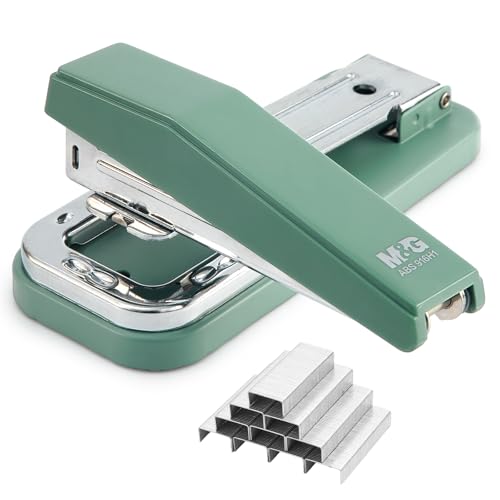 Image of M&G Swing-Arm Stapler with 50 Sheet Capacity, 360 Rotation, 1000 Staples for Booklet Binding, Durable for Office, School, Home (Green)