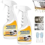 Detergente multiuso for sporco intenso, 2026 Nuove macchie d'olio, 500 ml/16,9 FL Oz Cucina, Spray sgrassatore for cappe da cucina, forni, pentole e armadietti(2 Pcs)
