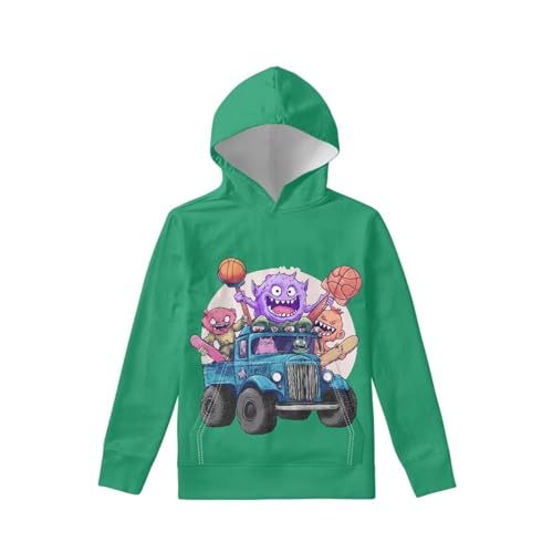 Youth Hooded Sweatshirt with Kangaroo Pocket Sweatshirt Comfortable Size: S-XL3