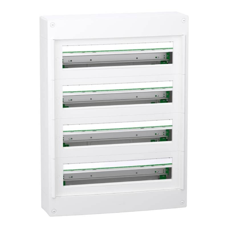 Coffret en saillie PrismaSeT XS Schneider Electric - 4 rangées - 24 modules - Sans porte